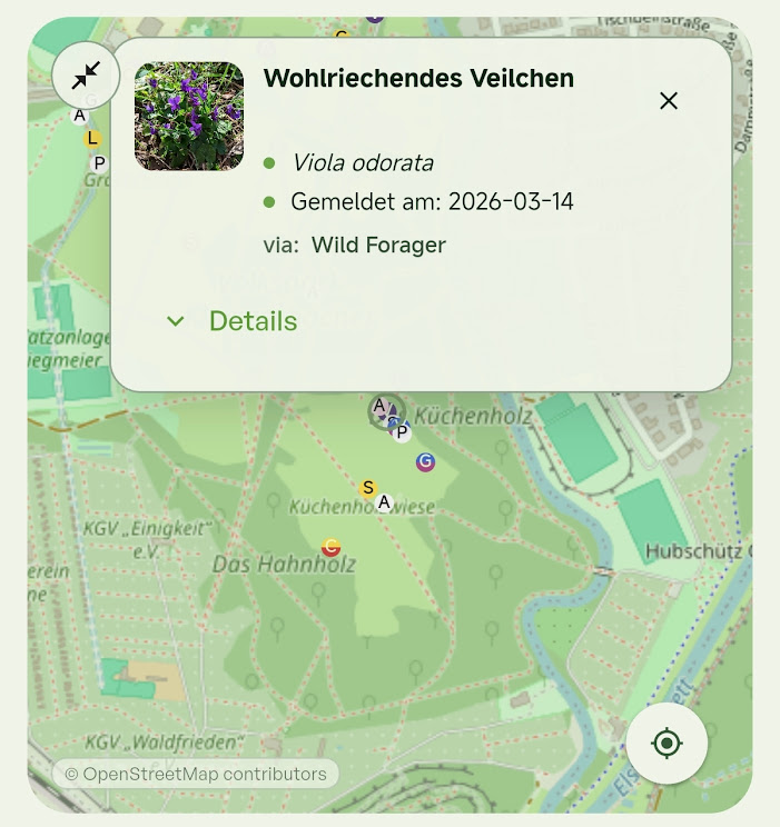 Karte während einer Exkursion
